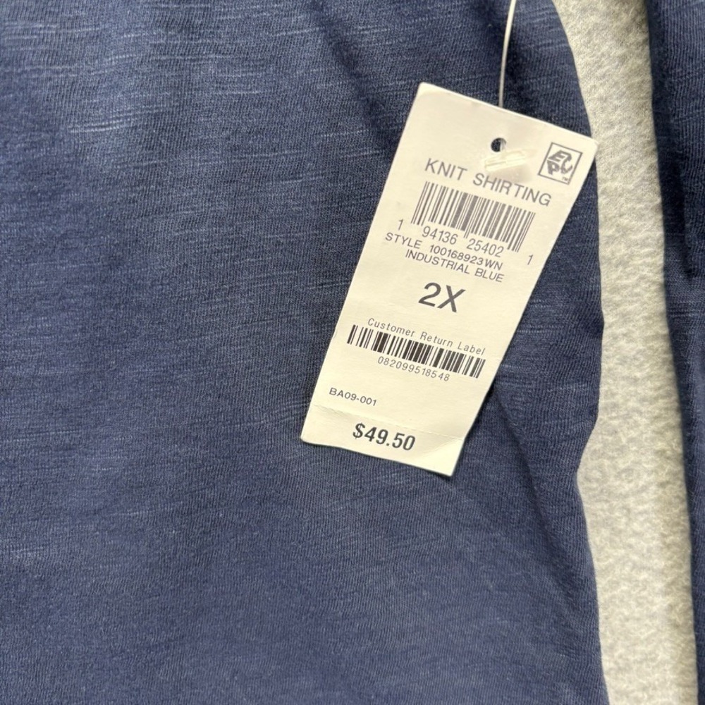 Style & Co. Shirt Womens‎ 2X Blue Long Sleeve Loose Fit Knit Modern New - Picture 4 of 10